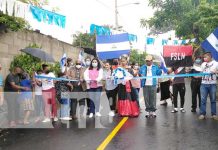 Pobladores del barrio William Galeano estrenan nuevas calles Nuevas calles para el barrio William Galeano, en Managua