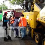 Barrio Augusto C. Sandino con nuevas calles pavimentadas Proceso de construcción o mejoramiento de calles en Managua