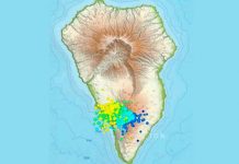 Alta actividad sísmica en el volcán en las Islas canarias
