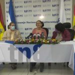 Nicaragua y Palestina firmarán convenio para potenciar la educación superior Conferencia de prensa del CNU sobre actividades de universidades y un convenio con Palestina