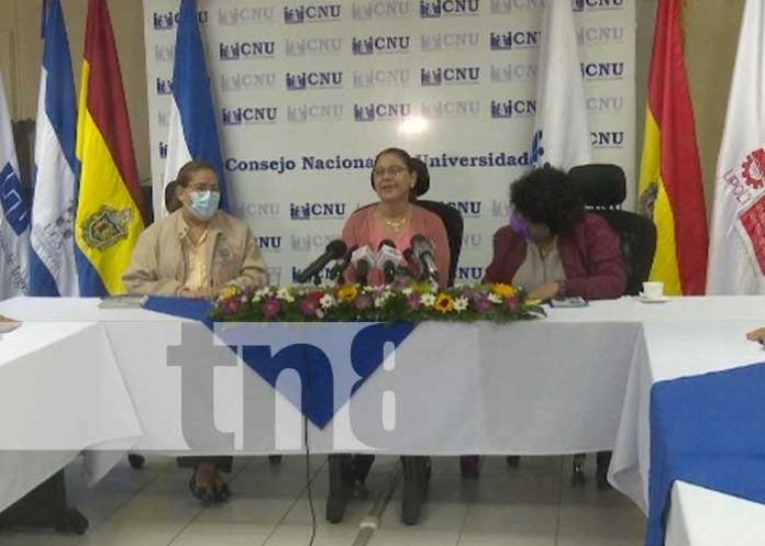 Conferencia de prensa del CNU sobre actividades de universidades y un convenio con Palestina