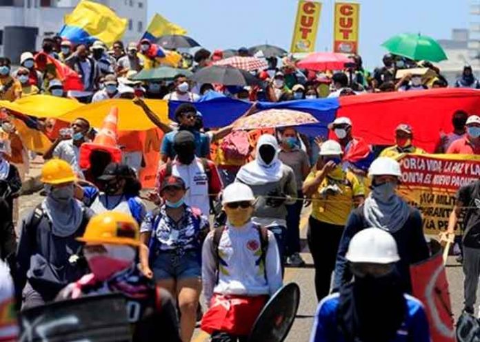 colombia1} Jornada de protestas contra la agenda neoliberal del presidente Iván Duque