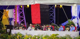 Presidente Daniel Ortega en acto por el 42 Aniversario de la Policía Nacional
