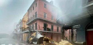 Daños en la infraestructura de un edificio tras el paso del huracán Ida