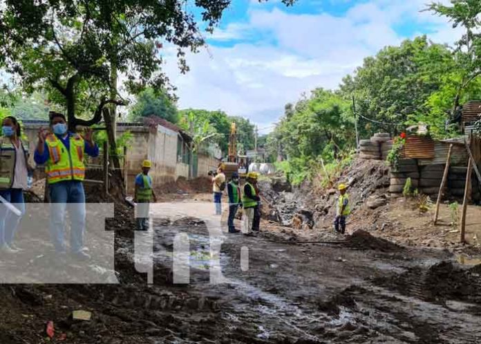 Obras de drenaje pluvial avanzan en el barrio Francisco Salazar, Managua