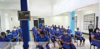 Acto en el sistema penitenciario de Bluefields por el programa Mi Vida Sin Drogas