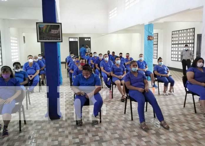 Acto en el sistema penitenciario de Bluefields por el programa Mi Vida Sin Drogas