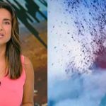 ¡Oops! Se le escapa un audio a presentadora durante cobertura de erupción volcánica