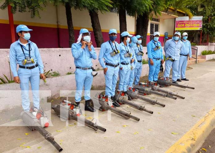 Fumigación en Sabana Grande, Managua