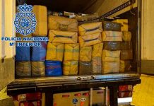 Policía de Granada españa incautan 26 mil kilos de hachís.