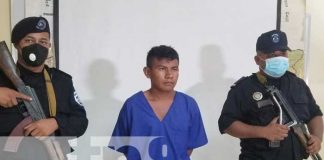 Presentación del sujeto que cometió homicidio en Nueva Segovia