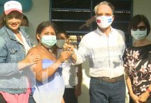 Familia del barrio Recreo Norte recibe las llaves de su vivienda digna Nueva vivienda para una familiar del barrio Recreo Norte, Managua