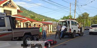 Escena de un fuerte accidente de tránsito en San Ramón, Matagalpa
