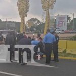 Fracturado y con golpes resulta motociclista tras accidente en Managua Escena del accidente en Managua donde un motociclista resultó con fracturas