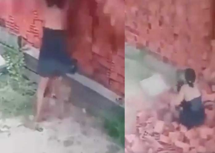 mujer Mujer usa su cuerpo como escudo para que niño no muriera aplastado