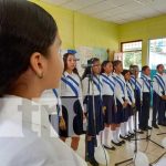 Estudiantes de El Viejo realizan concierto por el Día de la Paz Coro estudiantil en El Viejo, Chinandega, en un concierto por la paz