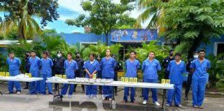 Presentación de delincuentes por cometer delitos en Chinandega