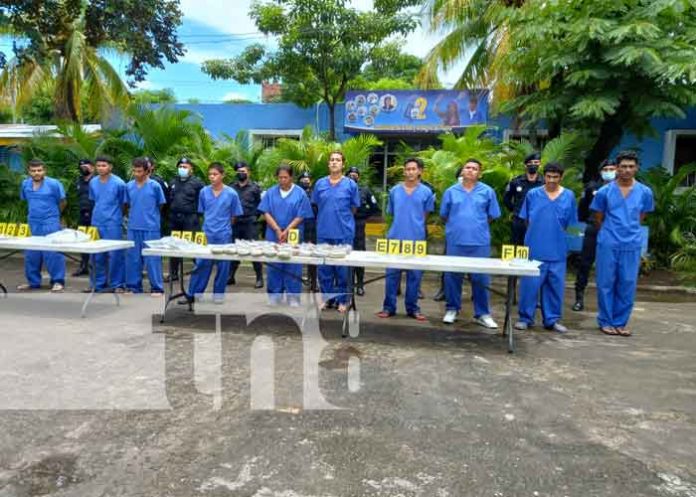 Presentación de delincuentes por cometer delitos en Chinandega