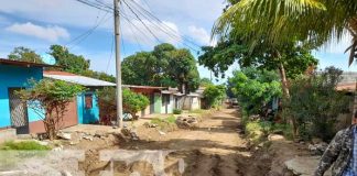Reparación de calles en el barrio 18 de Mayo, Managua