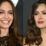 Angelina Jolie le estrella pastel en la cara a Salma Hayek (VIDEO) Angelina Jolie le estrella pastel en la cara a Salma Hayek