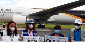 Nicaragua recibe 199 mil 200 nueva dosis de vacunas AstraZeneca