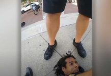 Un policía de EE.UU pisotea la cabeza de un afroamericano esposado