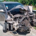 Una valla metálica le salva la vida a conductora nicaragua, malacatoya, accidente,