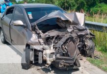 Una valla metálica le salva la vida a conductora nicaragua, malacatoya, accidente,