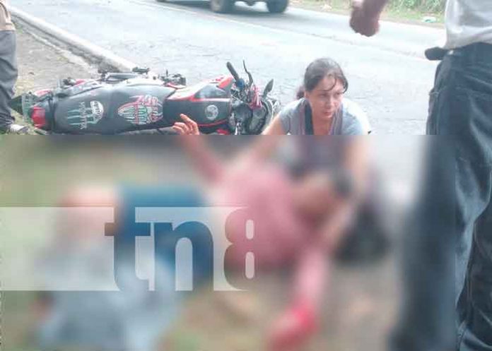Motociclista grave en accidente de tránsito en Tipitapa
