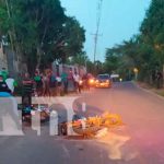 Un mal giro provoca la colisión entre dos motocicletas nicaragua, jalapa, accidente,