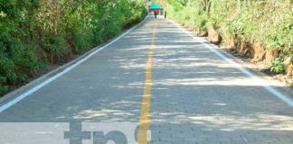Entregan 400 metros lineales de calles adoquinadas en Nagarote