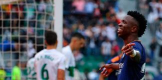 Doblete de Vinicius impulsa al Real Madrid ante el Elche