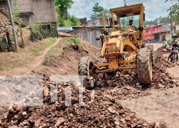 Avanza reparación de las calles de Rio Blanco, Matagalpa