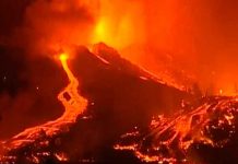 Se derrumba parte del cono principal del volcán de La Palma Se derrumba parte del cono principal del volcán de La Palma