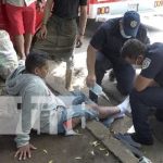 Accidente cerca de los Juzgados de Managua por irrespeto a un «Alto» Escena de accidente de tránsito en Managua