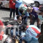 Motociclista lesionado al ser colisionado por un vehículo en Managua Accidente en Managua