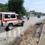Mala maniobra provoca accidente con dos lesionados en Managua Escena de accidente de tránsito en el Distrito VII de Managua