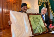 AMLO se reúne con Evo Morales en Palacio Nacional