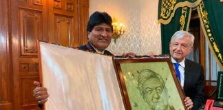 AMLO se reúne con Evo Morales en Palacio Nacional