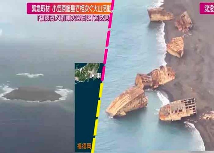 barcos-japon- Barcos fantasma de la 2da Guerra Mundial emergen tras erupción de volcán