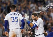 Jonrón de Taylor instala a Dodgers en serie divisional chris, taylor, dodgers, angeles, béisbol,