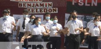 Estudiantes honran al héroe nacion al Benjamin Zeledon