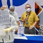 Presentación de boletas electorales por parte del Consejo Supremo Electoral