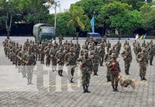 Ejército de Nicaragua apertura plan de cosecha cafetalera 2021-2022 Acto por plan de seguridad para cosecha cafetalera