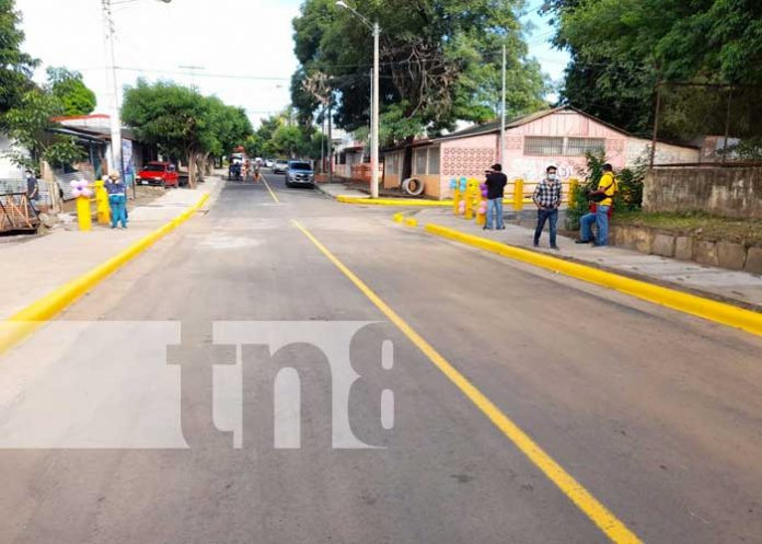 Inauguración de una nueva calle y proyectos viales en Managua