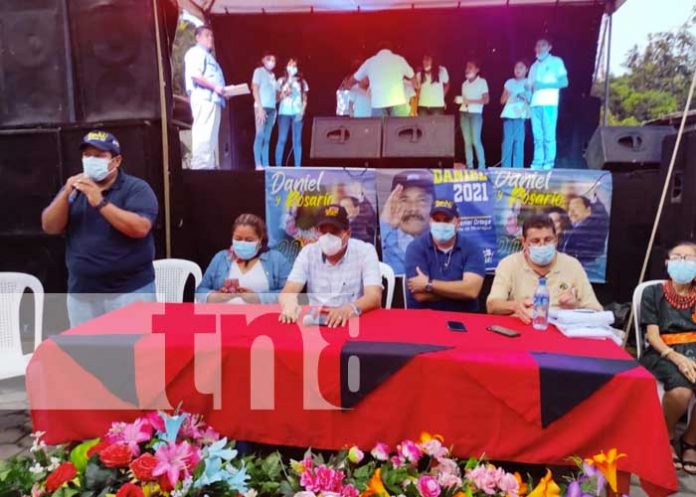 Acto cultural por inauguración de calle en un barrio de Siuna