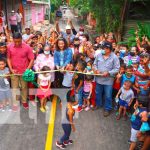 Pobladores del barrio Pantasma en Managua estrenan calles Barrio Pantasma estrenan calles