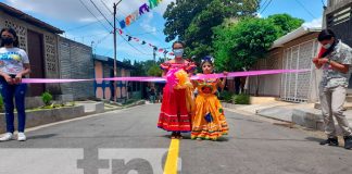 Once cuadras de calles son inauguradas en el barrio Augusto C. Sandino de Managua