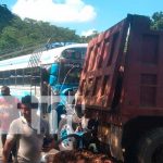 3 lesionados dejo el choque entre dos vehículos pesados en Chontales Choque entre dos vehículos pesados