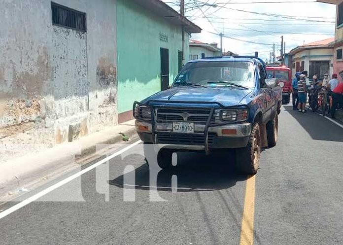 Impactado por una camioneta en Diriamba